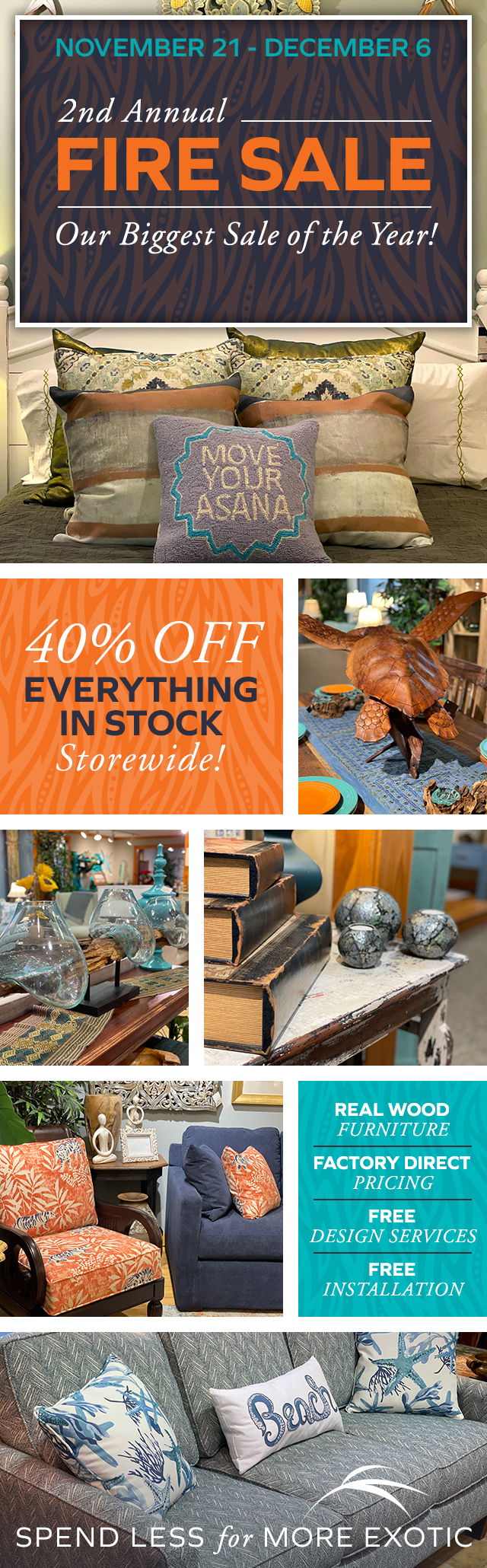 Join us for Our Biggest Sale of the Year and save 40% | Furniture Store Sale \ Outer Banks | Virginia Beach